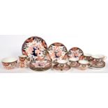 A ROYAL CROWN DERBY JAPAN PATTERN TEA SERVICE, PRINTED MARK, C1900