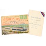 NORTH AMERICAN ZEPPELIN SOUVENIR POSTCARD-FOLDER FROM AKRON OHIO, POSTALLY USED, SEPTEMBER 9 1931