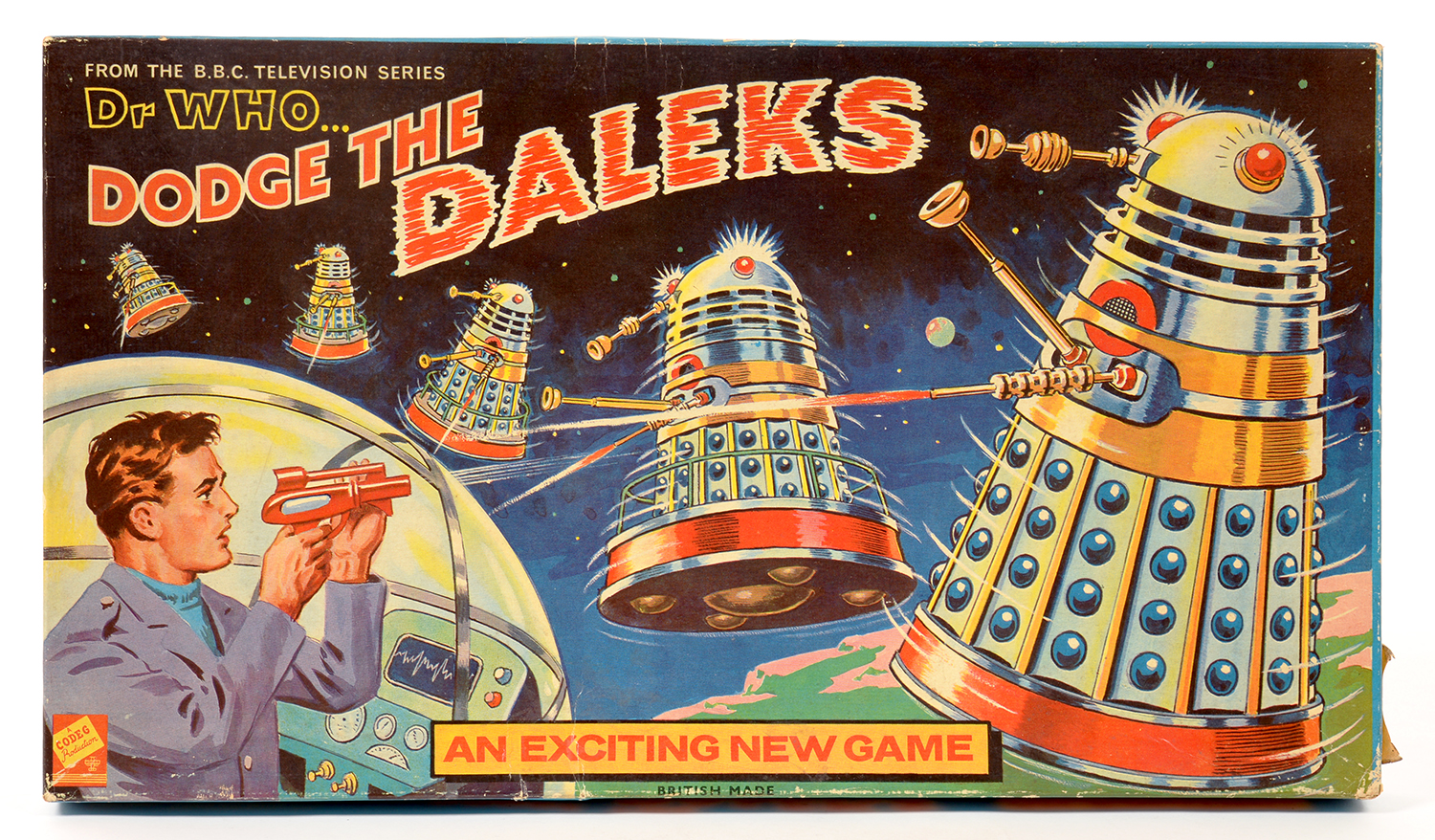 BOARD GAME. DR WHO... DODGE THE DALEKS, BY CODEG, BOXED, 1960'S - Bild 2 aus 2