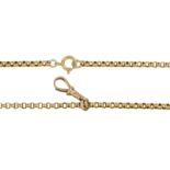 A GOLD CHAIN, MARKED 9C, 13.5G