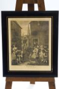 William Hogarth, Noon, copper line engraving,