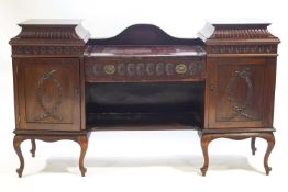 An eighteenth century style mahogany sideboard of big proportions,