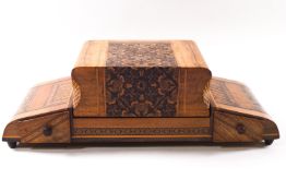 A Tunbridge ware box of unusual form,