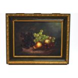 Early 20th century School, Still Life with fruit, oil on canvas, 29cm x 39cm.