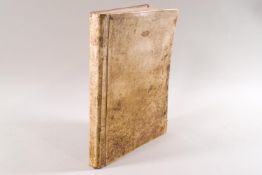 An 18th century Rule Book in a vellum binding - The Rule of Proportion as it is called,