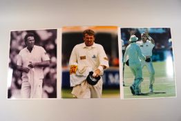 Cricket - England, mainly 8 x 10 Press photographs, coloured etc, 1980's-90's, Tufnell, Gough,