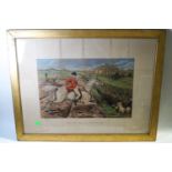 John Leech, Hunting Scenes, lithographs, a pair, image,