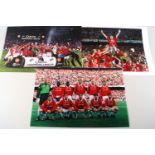 Football, 8 x 12 and smaller Press photos, including Manchester United 1999 Semi final V Juventus,