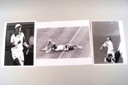 Tennis - Mens 8 x 10 and smaller Press photographs, including less well known, Connors, Curren,