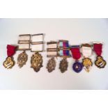 A group of eight Masonic medals