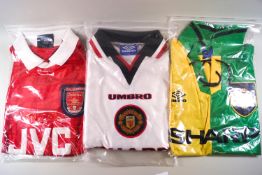 Football - Replica shirts, Northern Ireland No 7, Aston Villa No 4, Sweden No 3, Memphis No 4,