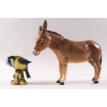 A Beswick figure of a donkey, factory marks,