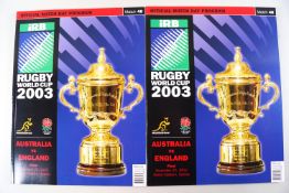 Rugby 2003, Australia v England, Final Programme, Ex,