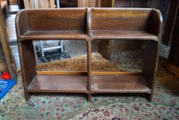 A Victorian oak two tier book shelf, 60cm high, 90cm wide,