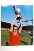 Liverpool, 25 x 19, coloured Press photographs, European and League Cups with Phil Thompson,