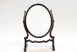 A mahogany framed Georgian style oval dressing mirror,