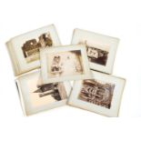 A quantity of mounted 19th century topographical photographs