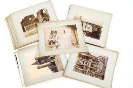 A quantity of mounted 19th century topographical photographs