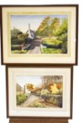 John Assinder, Cottage in the Doone Valley, watercolour, signed lower right and dated 86,