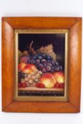 James J Allen, 'Raste of Summer', A still life of fruits, oil on board, signed lower left,