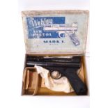 A Webley air pistol,