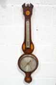 A 19th century mahogany barometer with broken pediment, the silvered dial signed by C Camozzi,