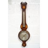 A 19th century mahogany barometer with broken pediment, the silvered dial signed by C Camozzi,