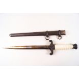 A German Third Reich 1935 pattern Herr Officer's dress dagger and sheath, 39cm long,