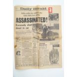 A copy of the Evening Herald, Nov 23 1963,