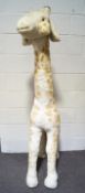 A large Merrythought giraffe with stitched label,