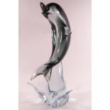 An Art glass figure of a dolphin,