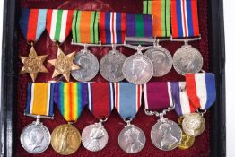 A World War I medal group to W O P Bird of the Tank Corps, to include the British War medal,