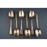 A set of six Old English Pattern tea spoons, London 1913, 14cm high,