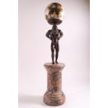 After the Antique, a bronze metal figure of Atlas