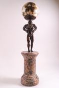 After the Antique, a bronze metal figure of Atlas