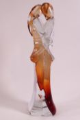 A Murano Art glass figure of two lovers, in clear and coloured finish,