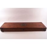 A 19th century mahogany instrument case with brass detailing,