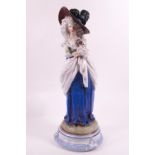 A 19th century Continental hard paste figure of a Gainsborough style lady,