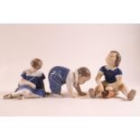 Three Bing and Grondahl figures of children No's 1526,