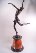 Ex largiz art deco figure of a dancing girl by B Zach