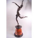 Ex largiz art deco figure of a dancing girl by B Zach