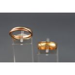 A yellow metal wedding ring, hallmarked 9ct gold, London, 1985,