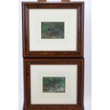 Joell Kirk, pair, a Woodcock and a Grouse, pastel, one signed lower right and one lower left,