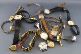 A collection of sixteen wristwatches to include a selection of ladies and gents.