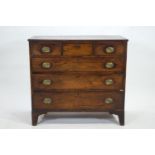 A 19th century mahogany Scottish chest of drawers, 101cm high x 199cm wide x 52.5cm deep