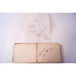 An autograph book containing Gracie Fields, Raymond Massey, Arthur Tracy and others,