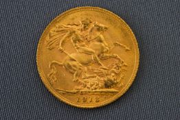 A 1918 full Sovereign 8 grams