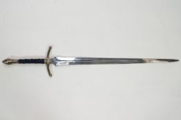 A replica Broadsword, with leather grip,