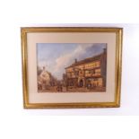 English School, 19th century, The George Inn, Norton St Philip, watercolour, signed with initials,