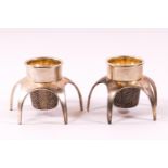 A pair of EPNS 1950's 'Sputnik' candle holders,